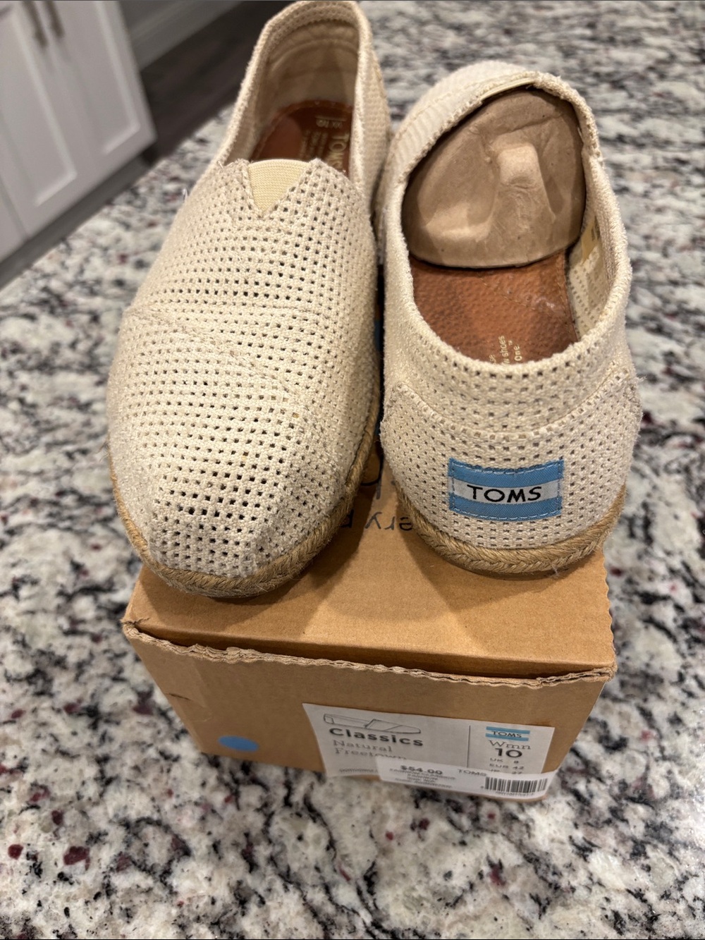 Toms Cream Crochet Slip-On Espadrilles